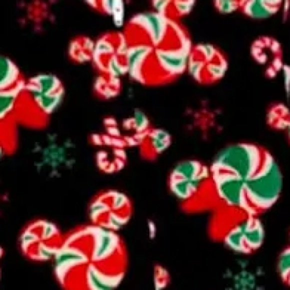 ‼️$7‼️Disney Mickey Minnie Sleep Pajamas Candy Canes and Peppermint Heads - Picture 6 of 8